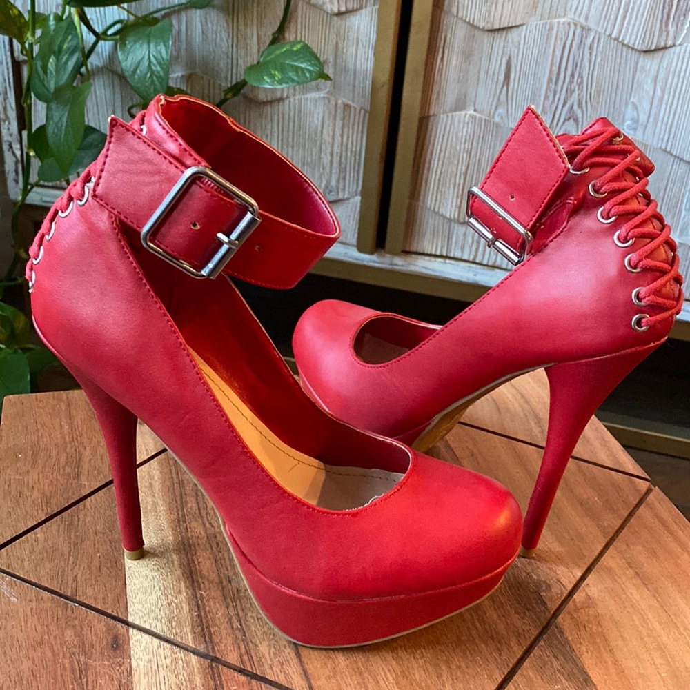 Red Corset Heels